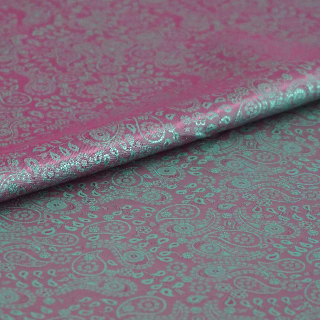 Futterstoff Paisley Viskosemix beere grün